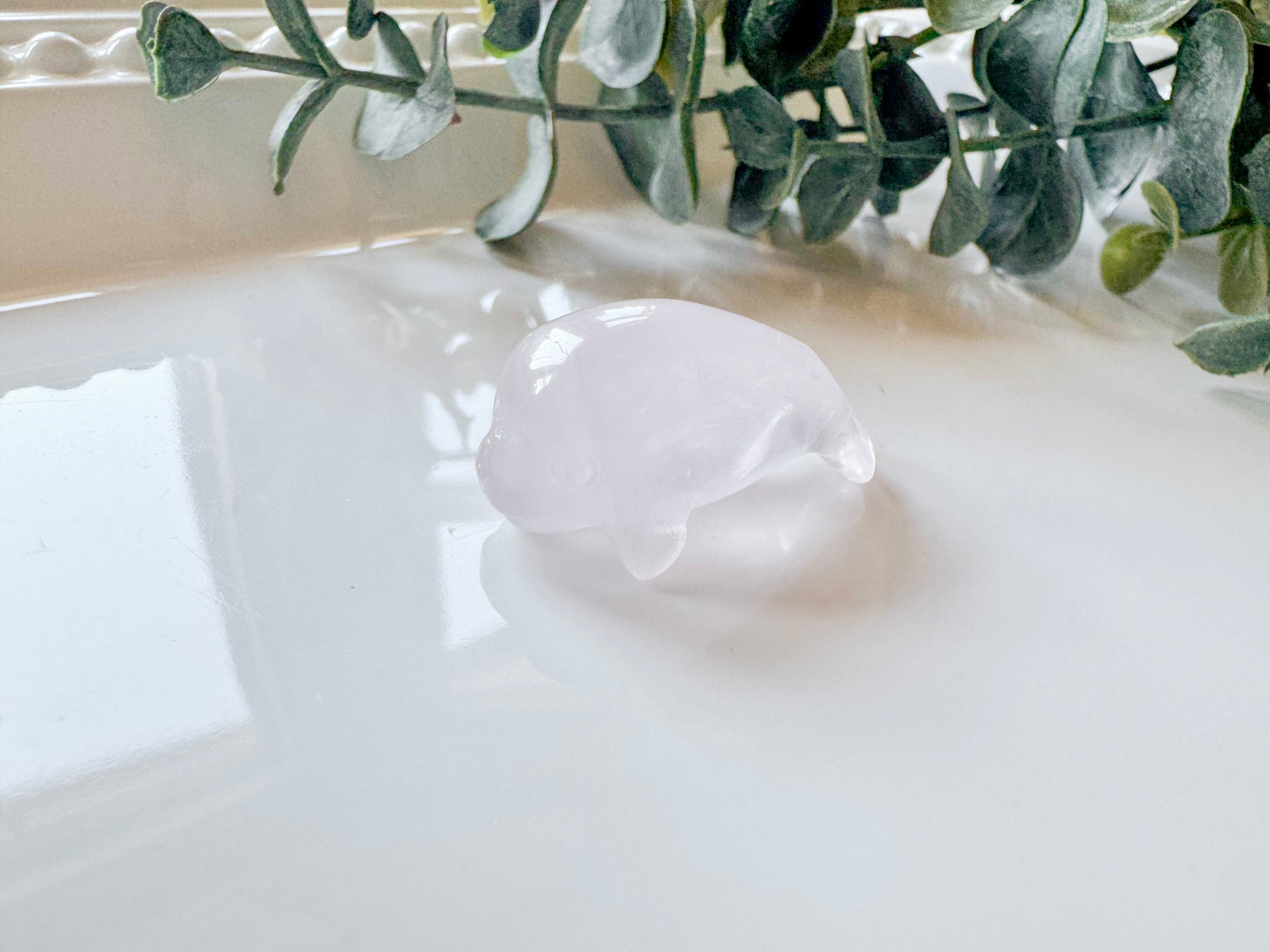 Mini Manatee Crystal Carving