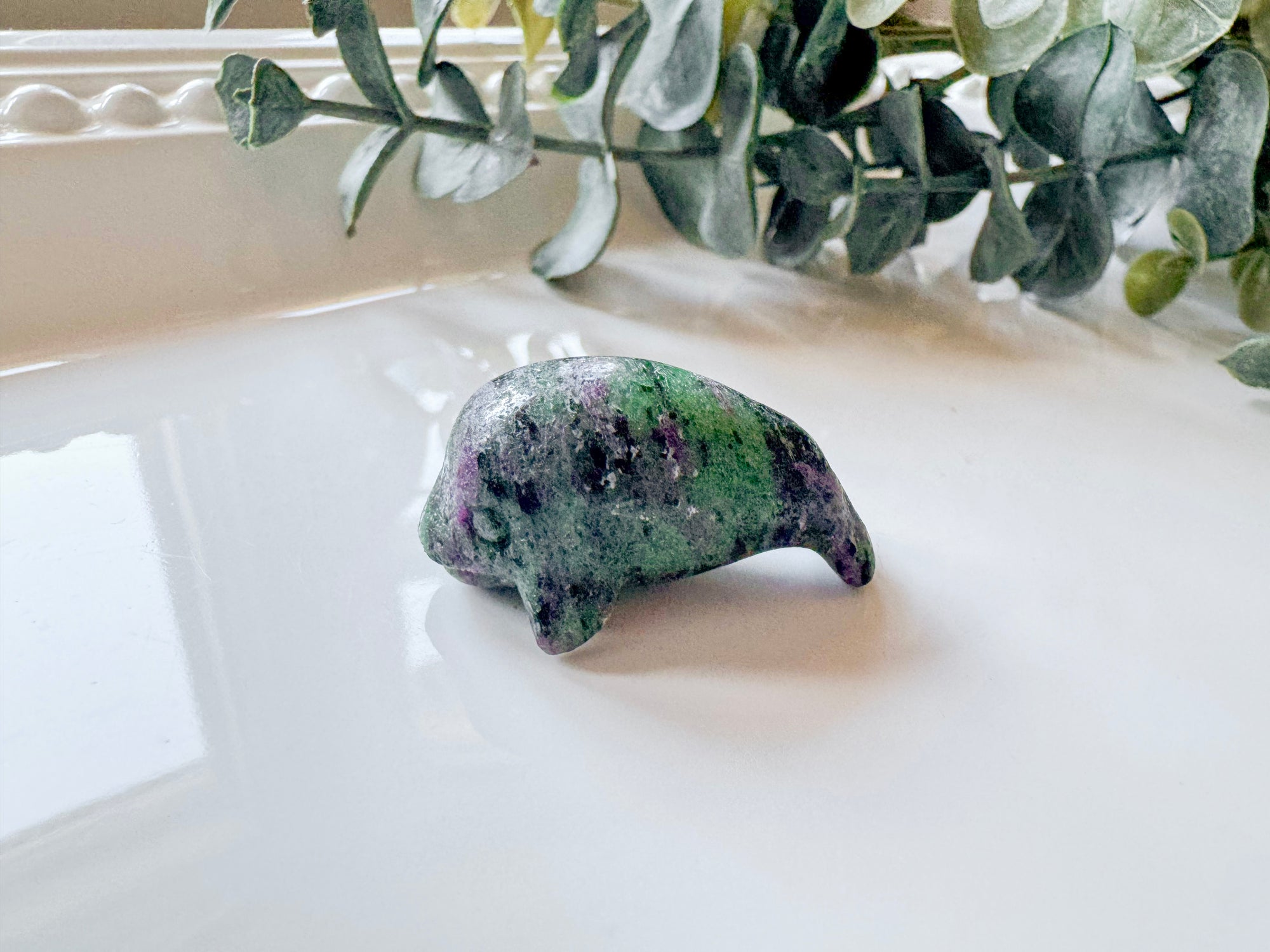 Mini Manatee Crystal Carving