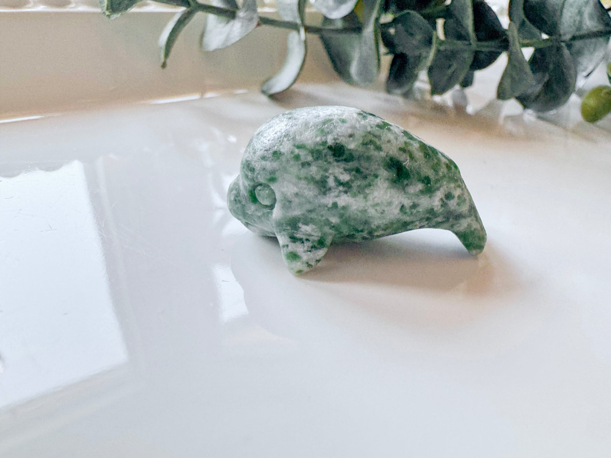 Mini Manatee Crystal Carving