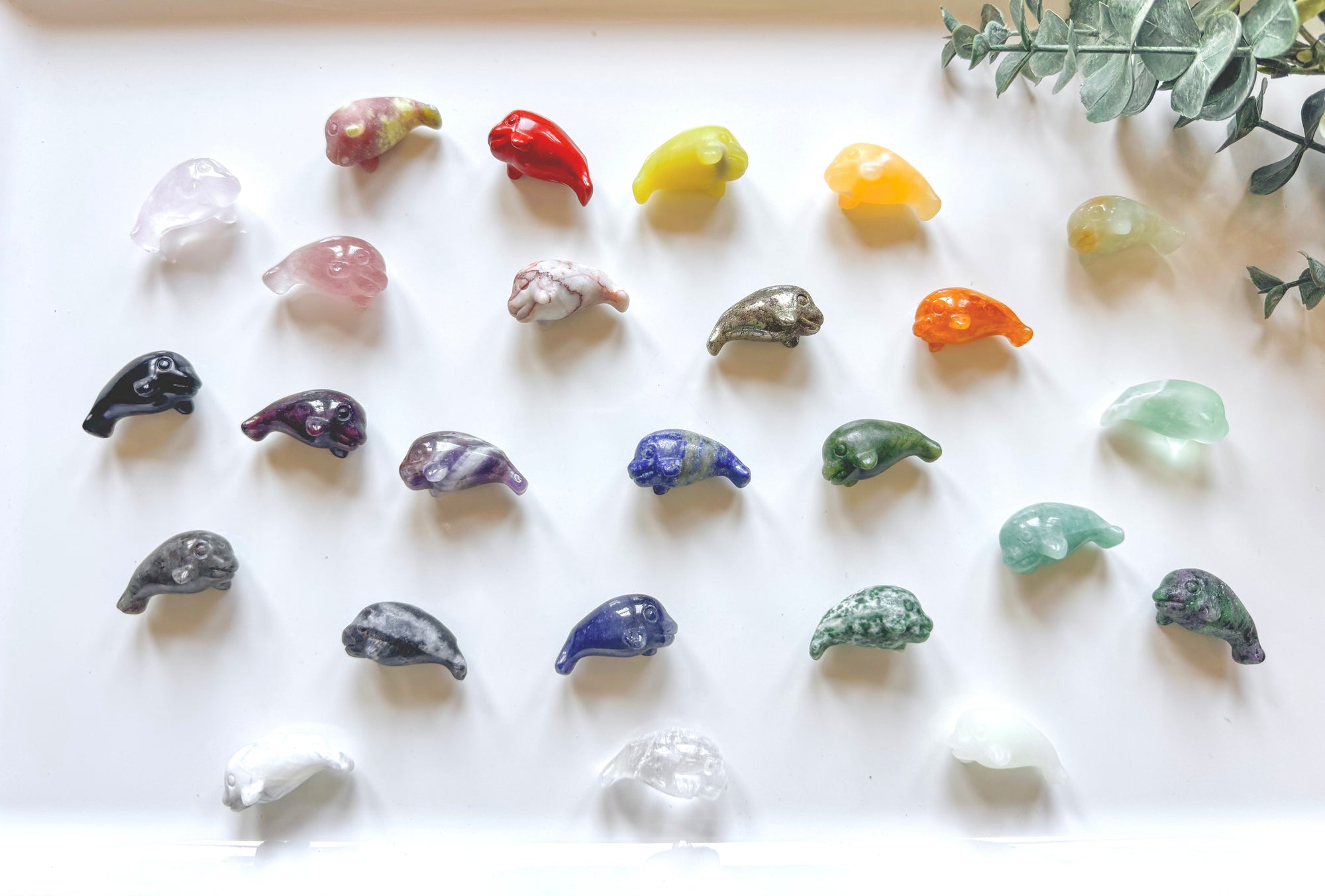 Mini Manatee Crystal Carving