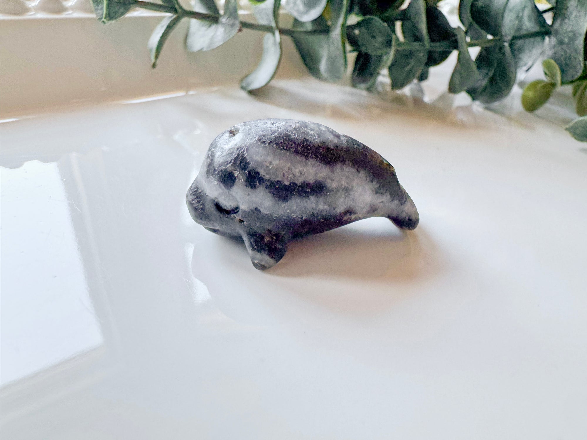 Mini Manatee Crystal Carving