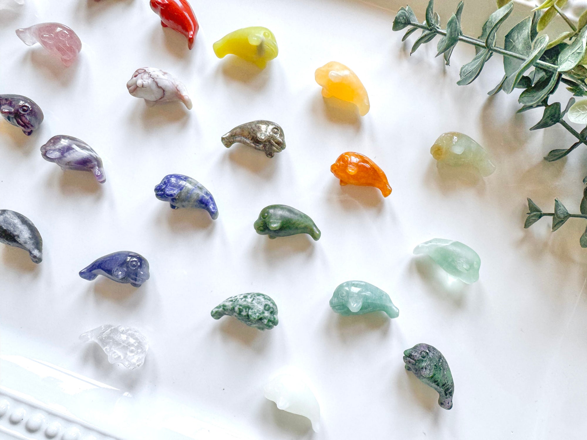 Mini Manatee Crystal Carving