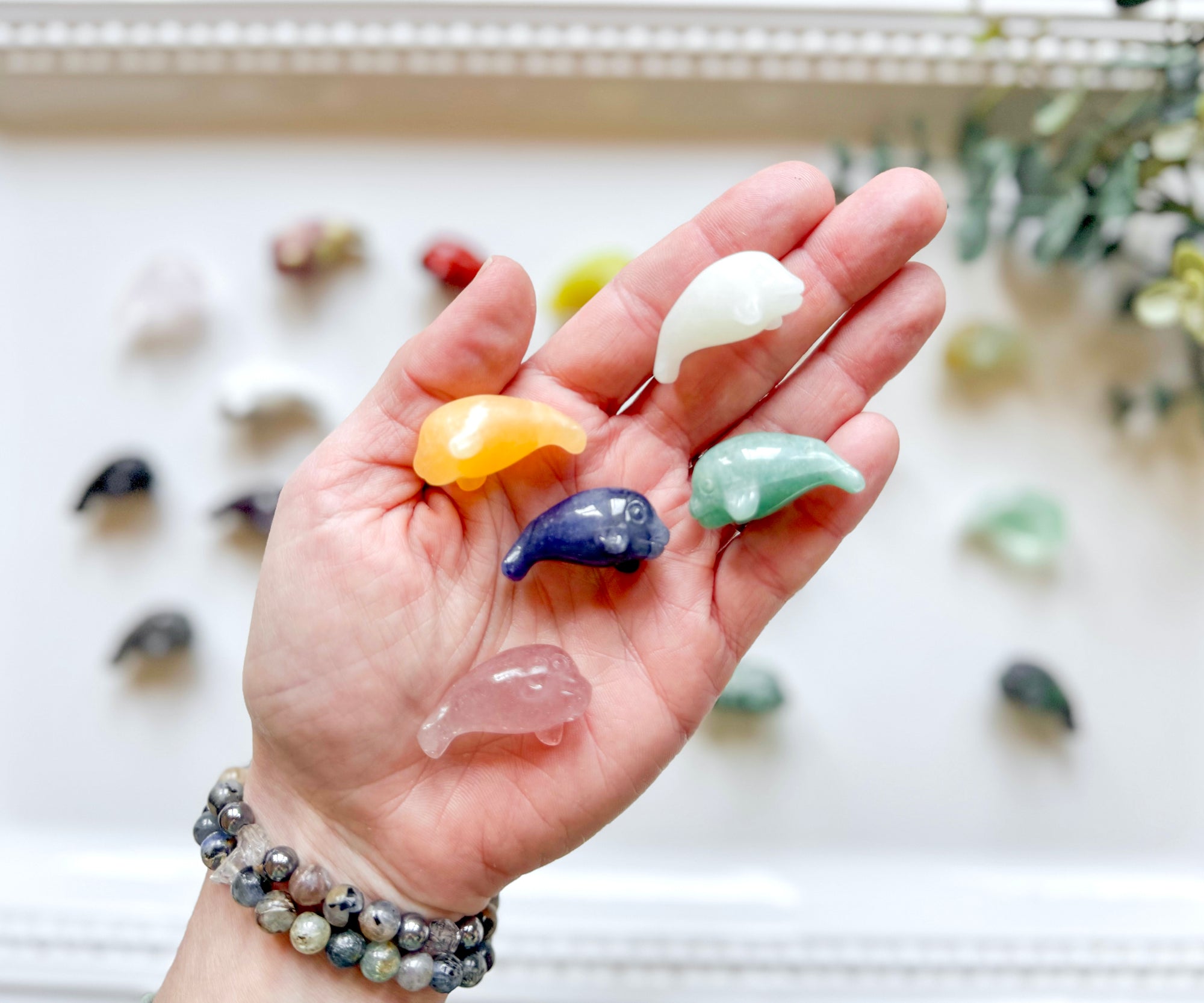 Mini Manatee Crystal Carving