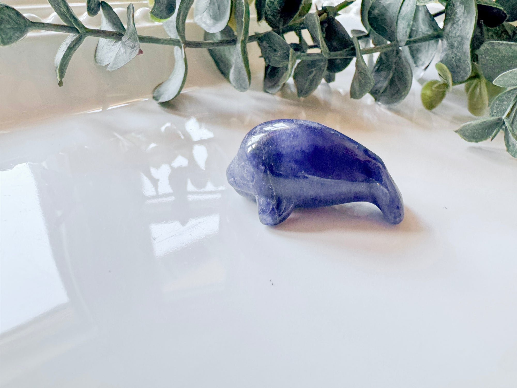 Mini Manatee Crystal Carving