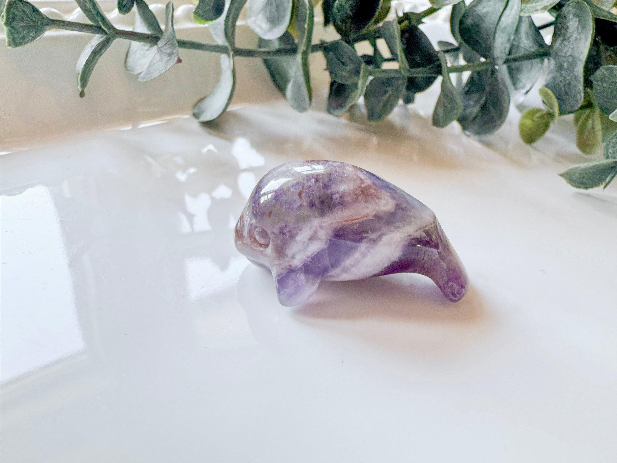 Mini Manatee Crystal Carving