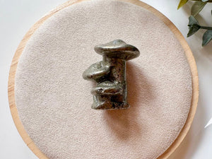 Mini Mushroom Family Crystal Carving