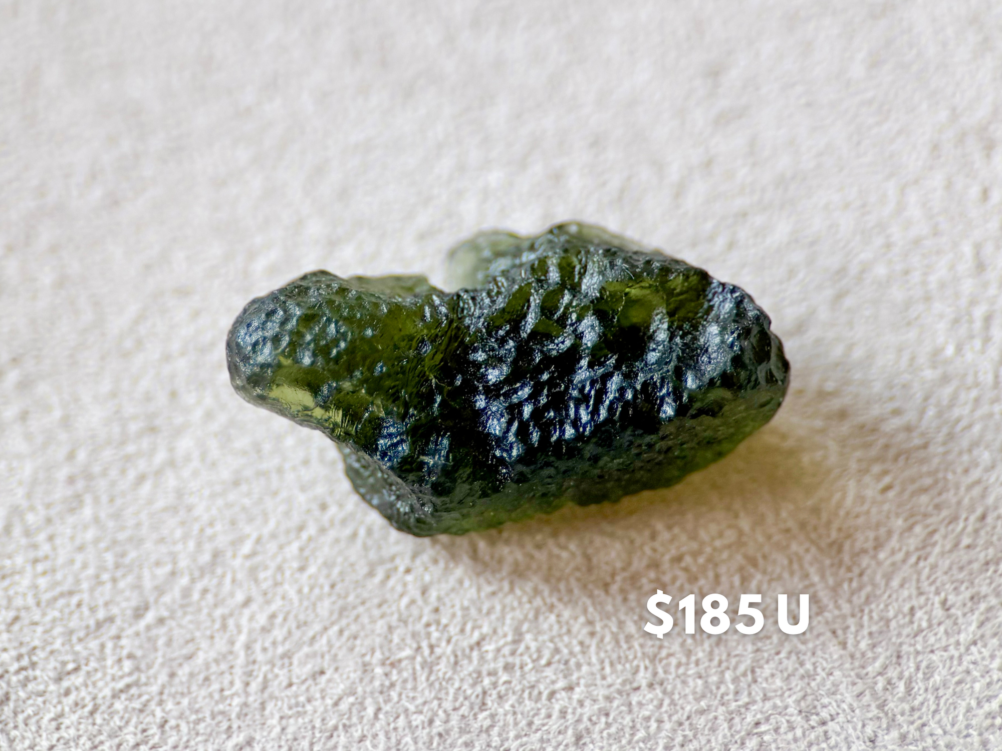 Moldavite with Card