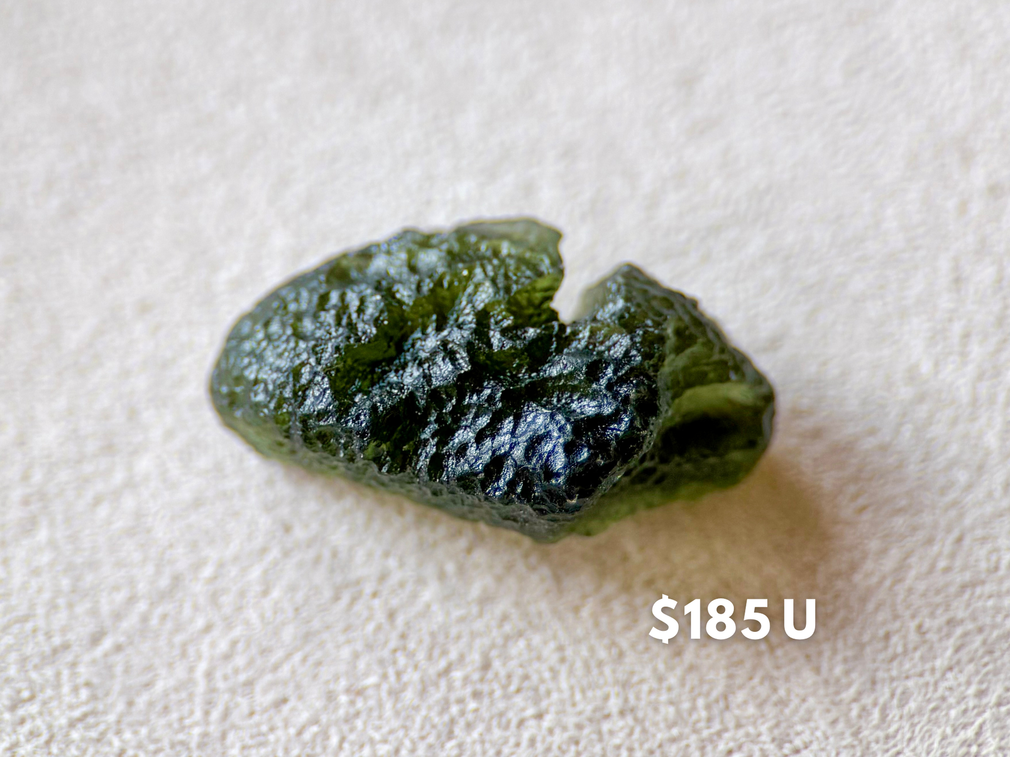 Moldavite with Card