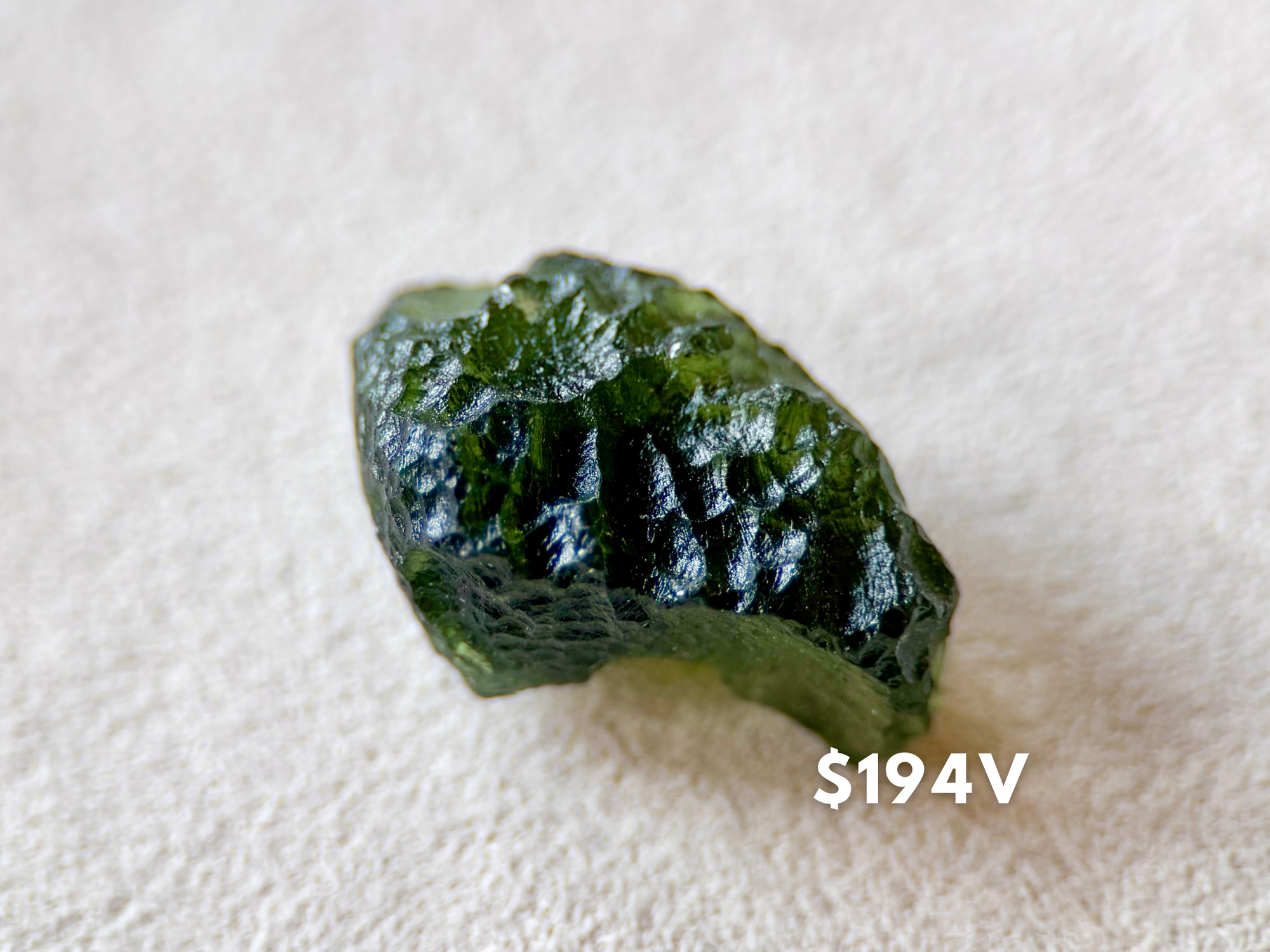 Moldavite with Card