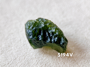 Moldavite with Card
