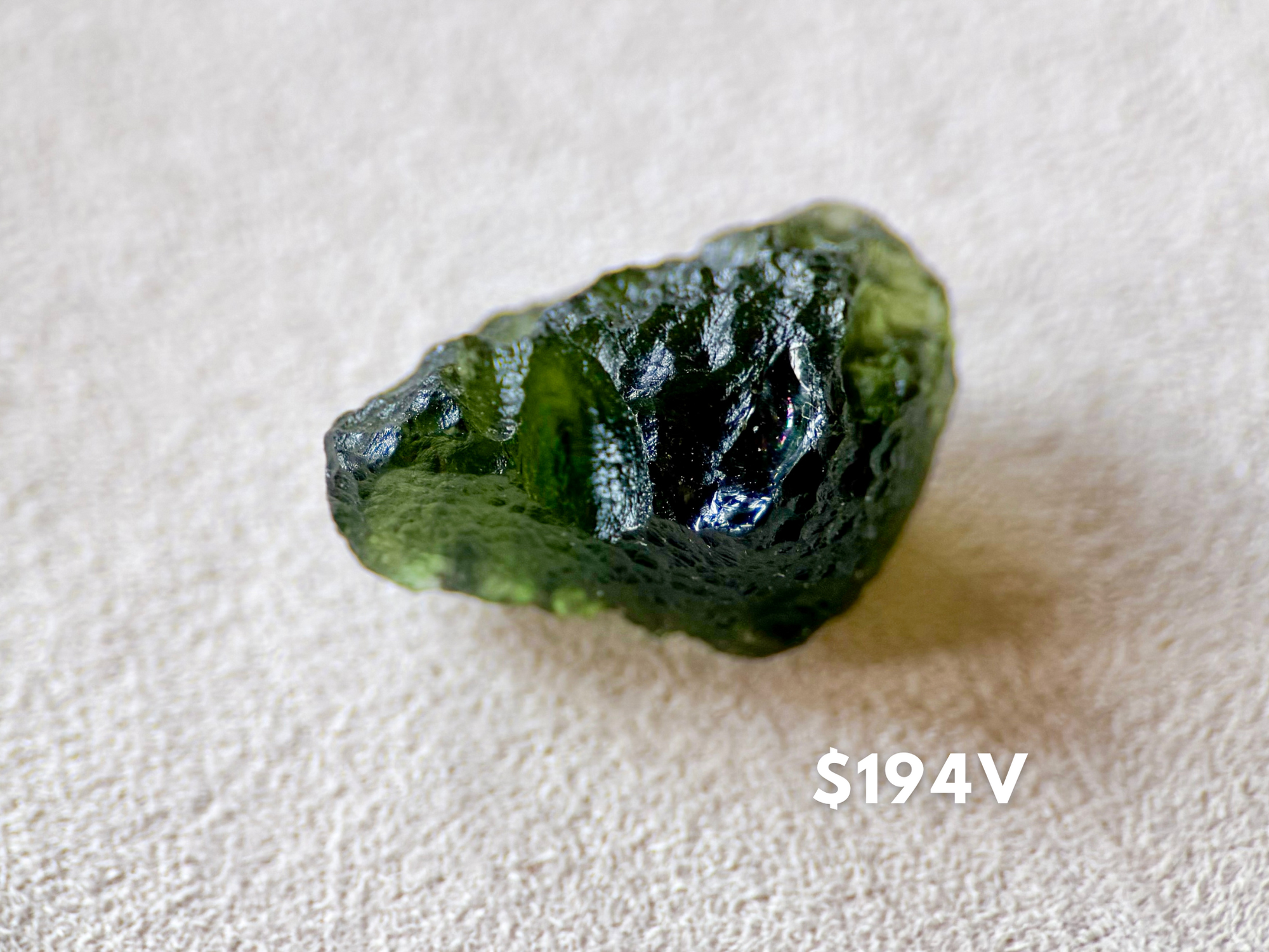 Moldavite with Card
