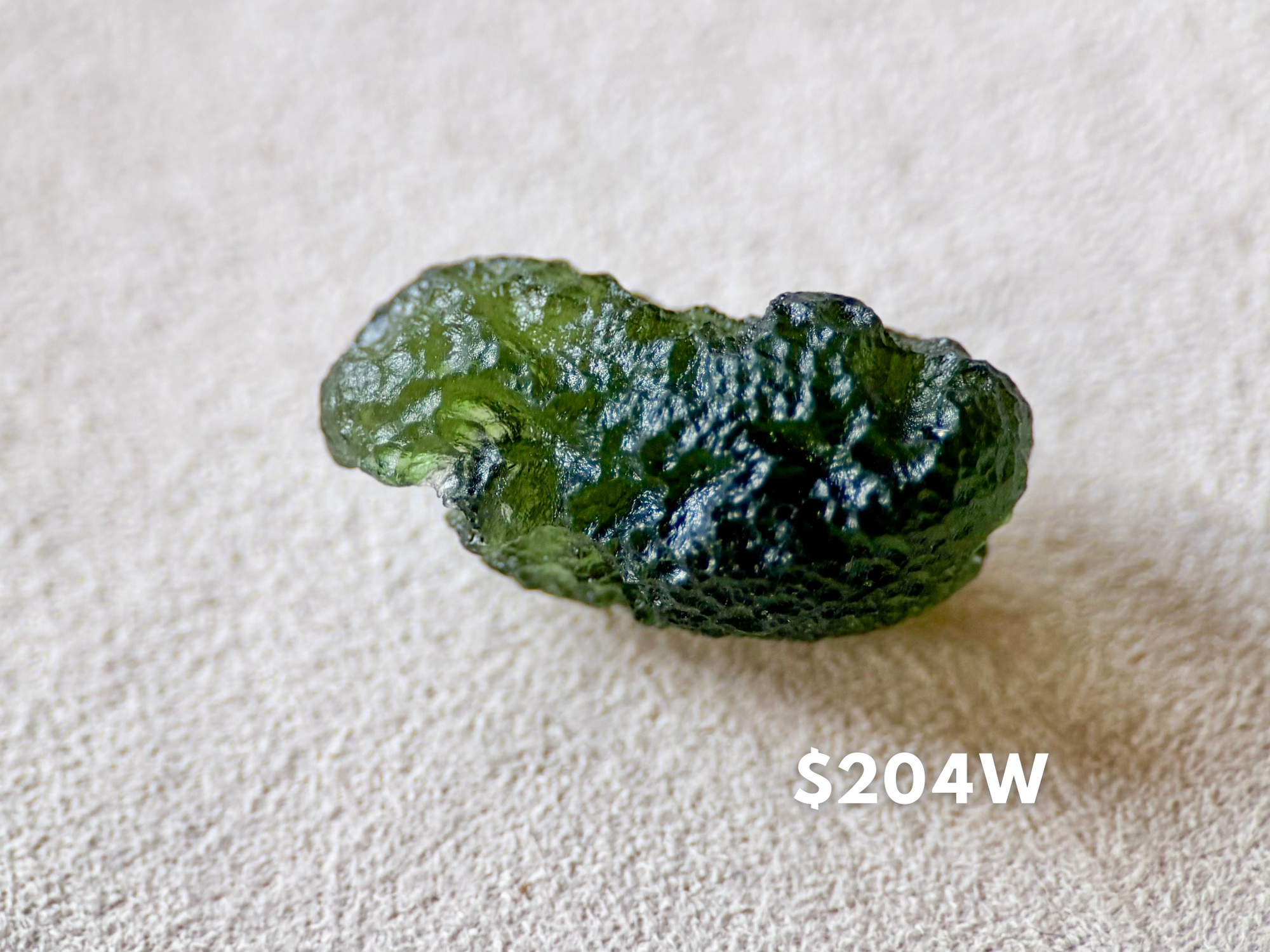 Moldavite with Card