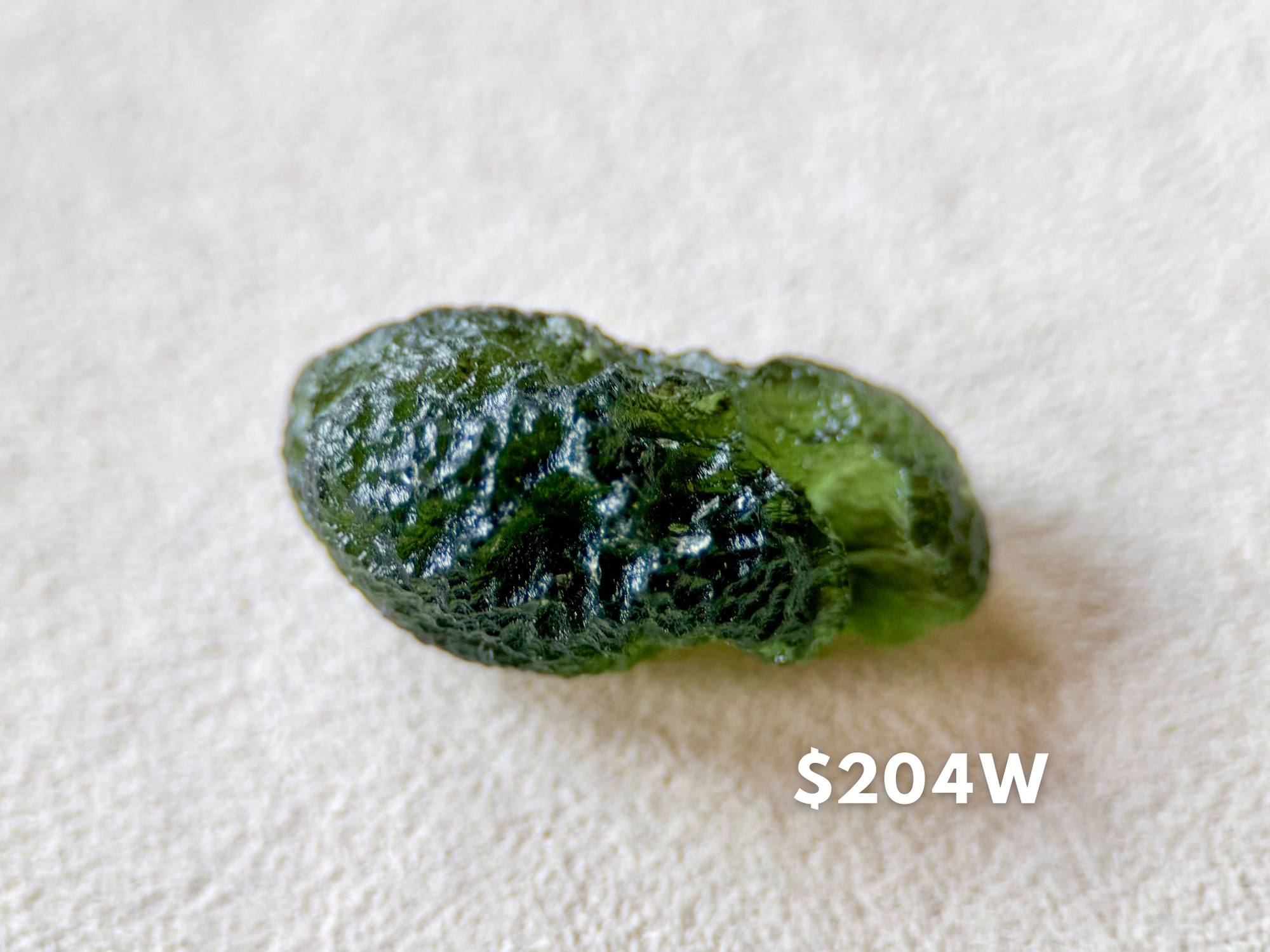 Moldavite with Card