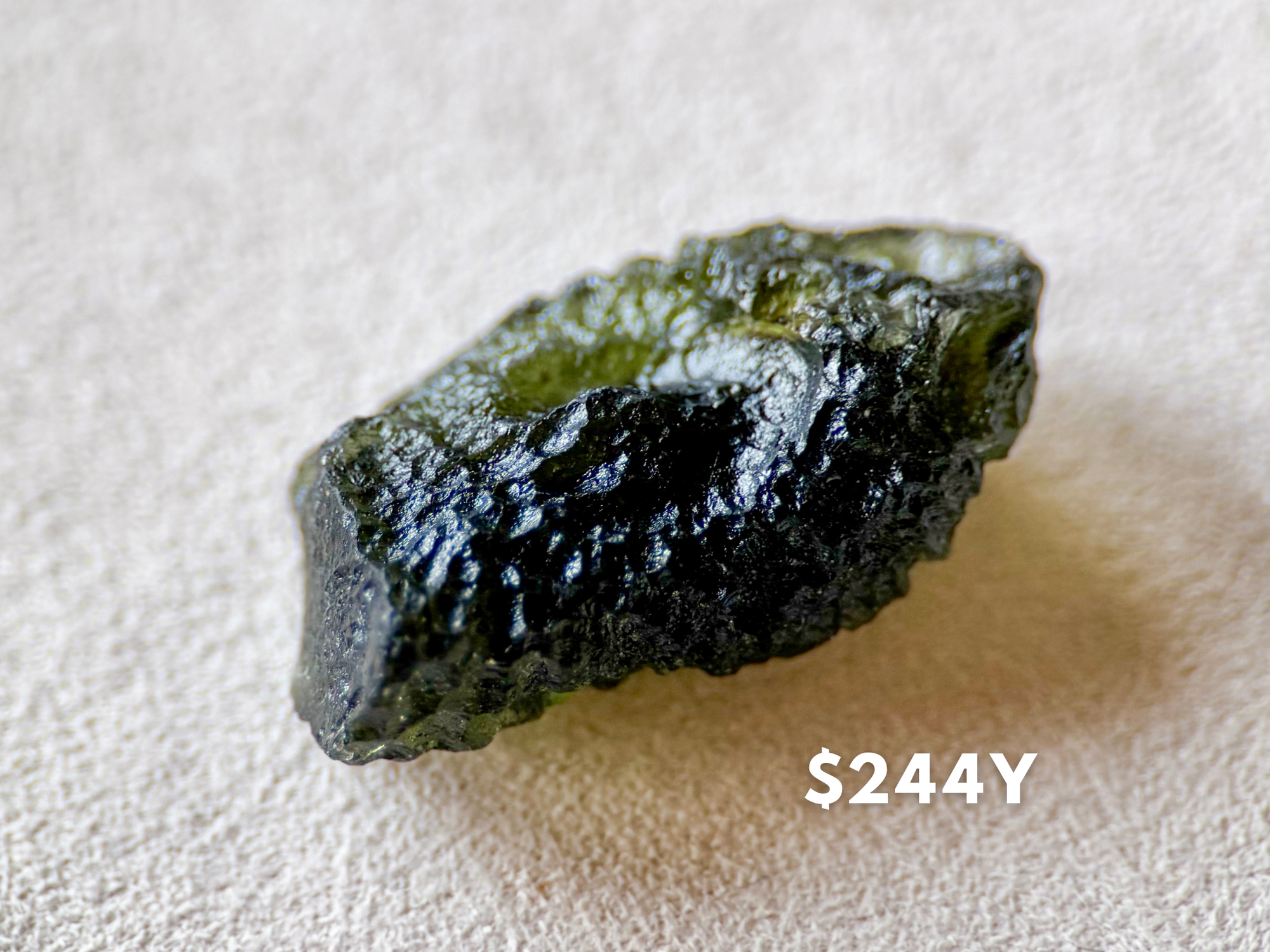 Moldavite with Card