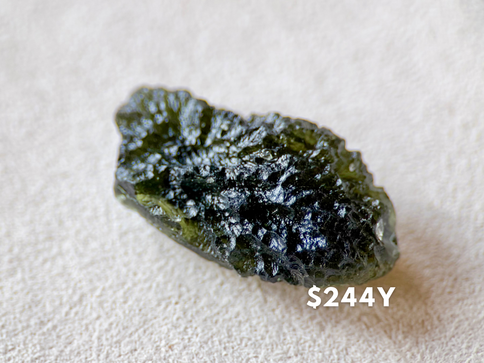 Moldavite with Card