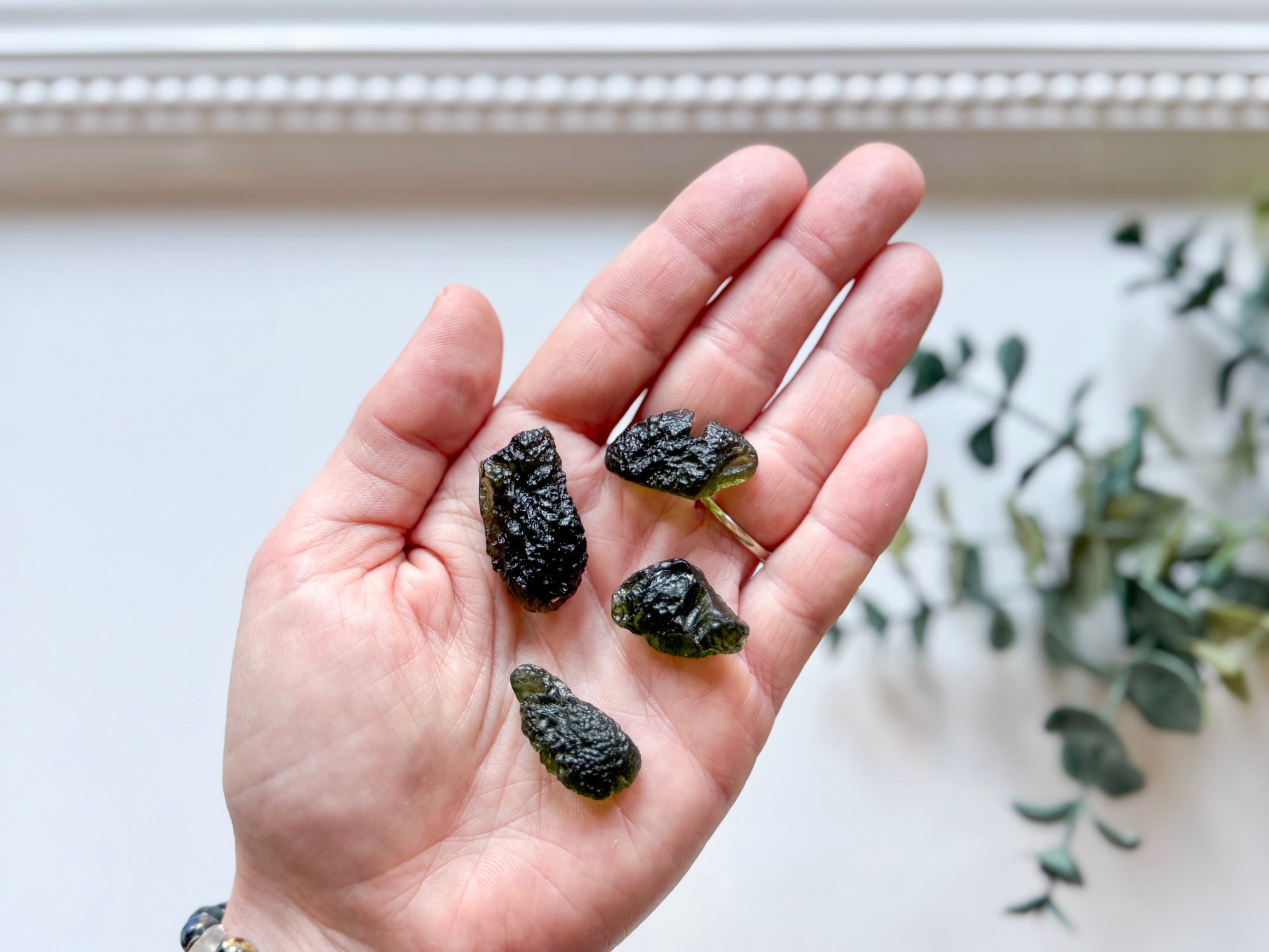 Moldavite with Card