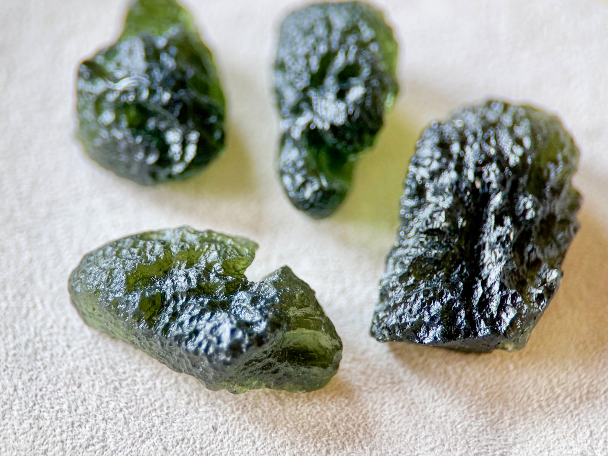 Moldavite with Card