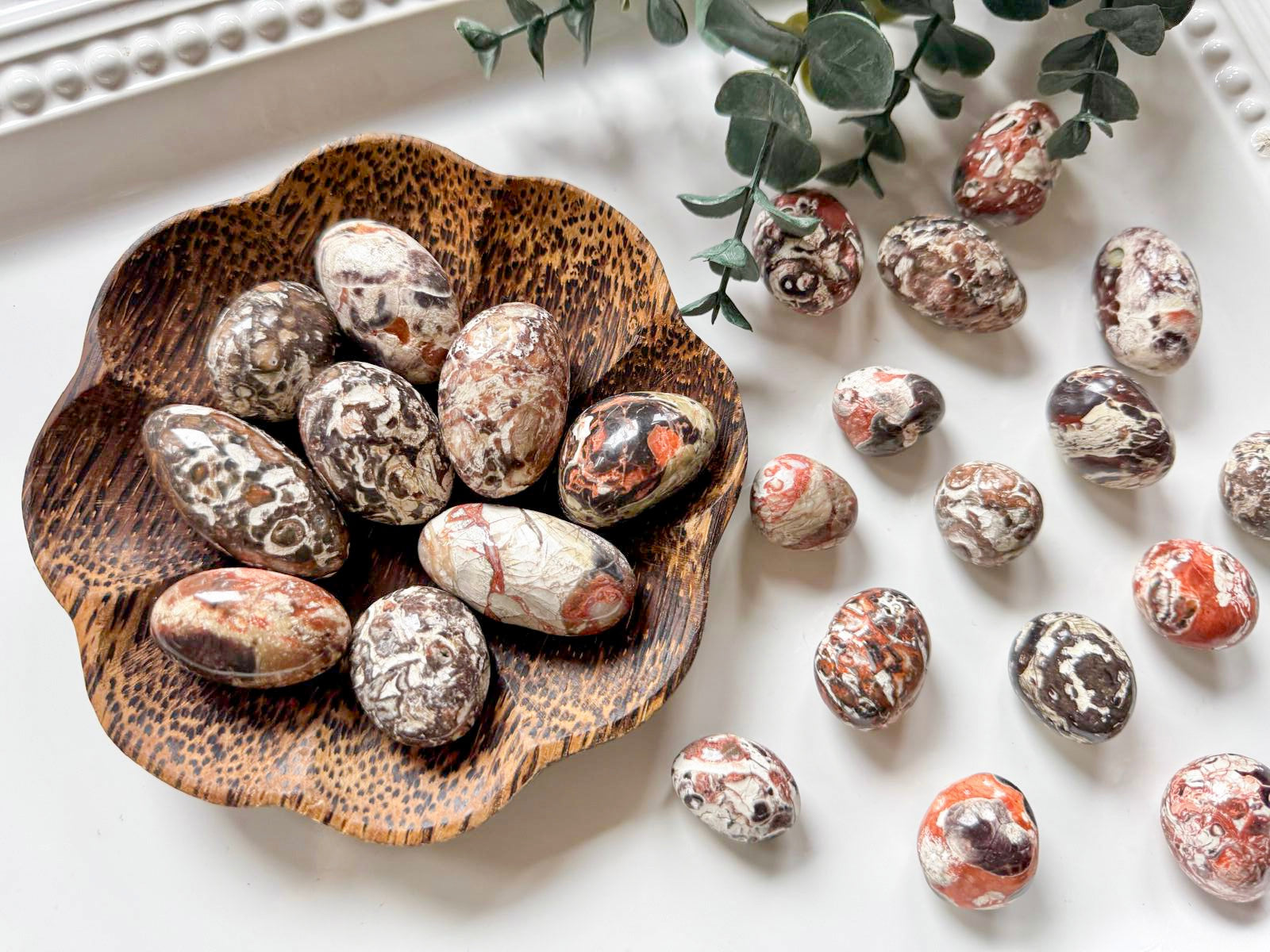 Money Agate Round Tumbled Stone