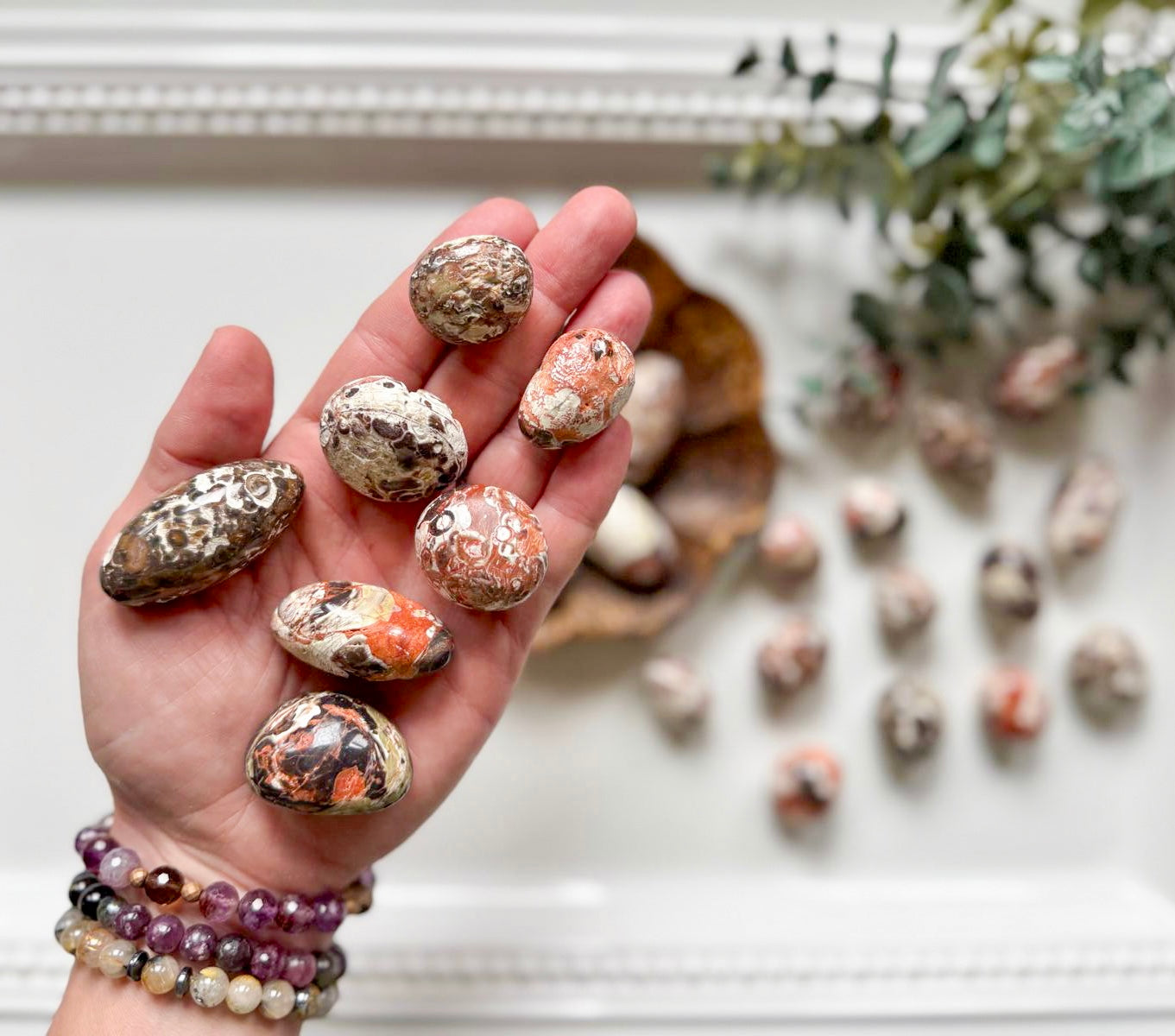 Money Agate Round Tumbled Stone