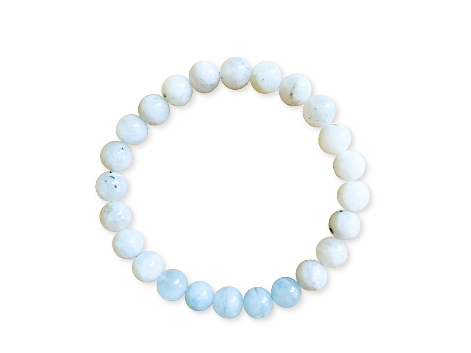 Moonstone & Aquamarine Beaded Bracelet || Reiki Infused