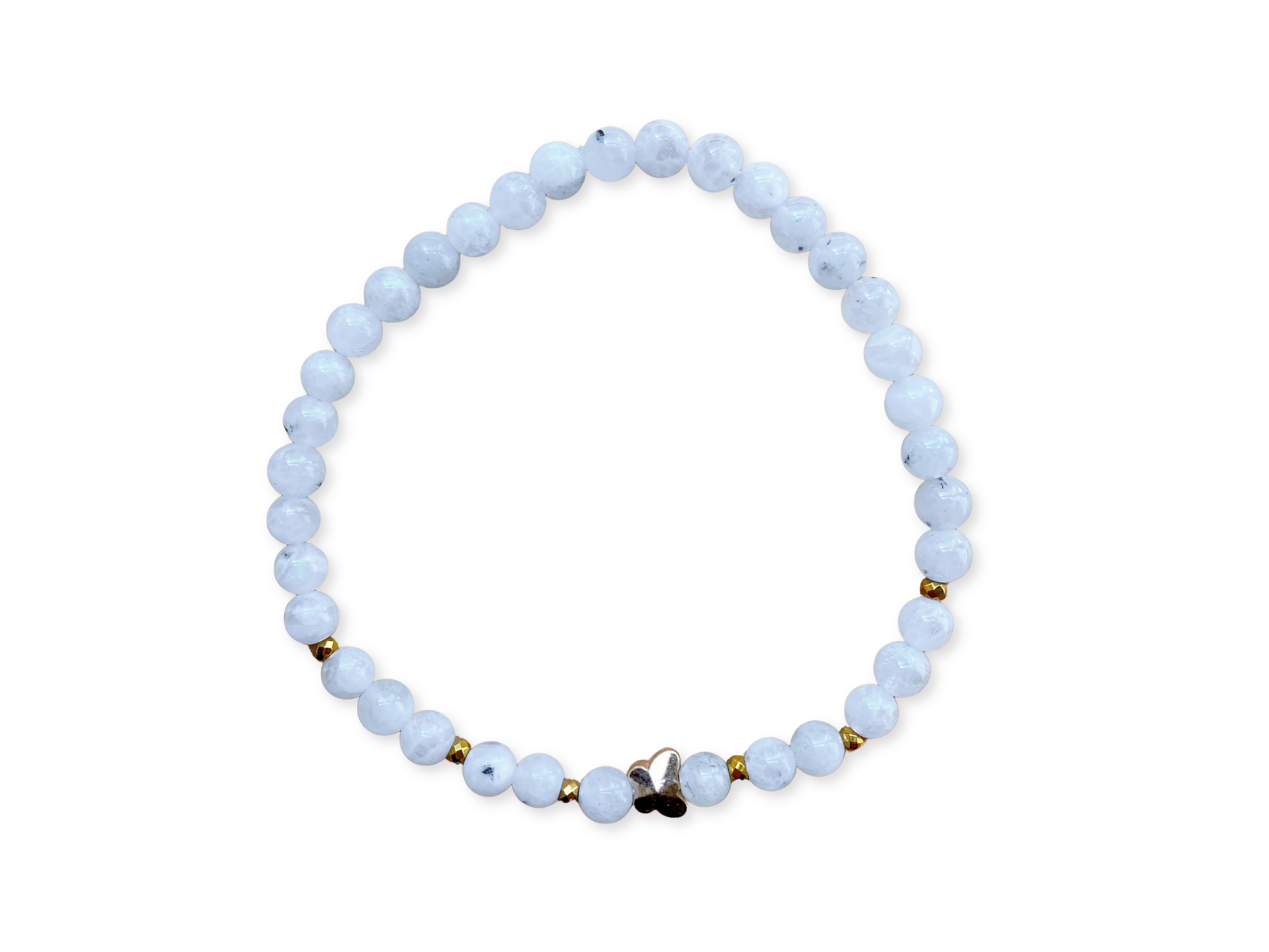 Moonstone & Butterfly Anklet || Reiki Infused