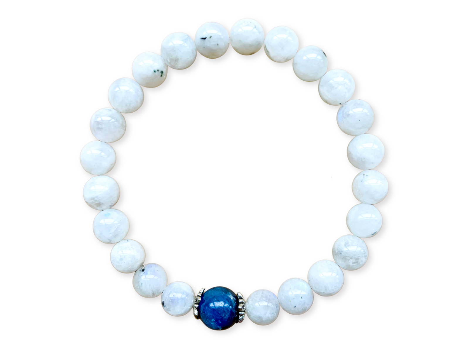 Moonstone & Kyanite Beaded Bracelet || Reiki Infused