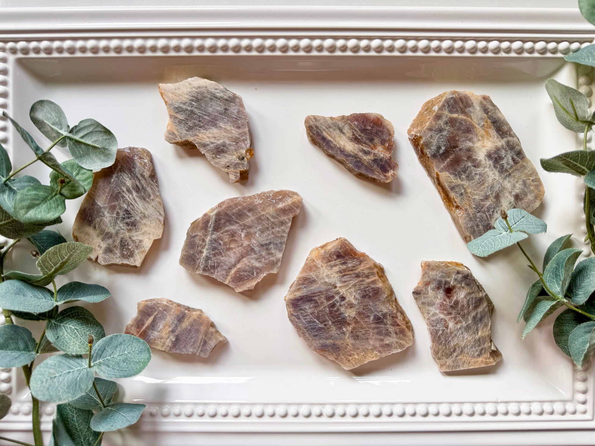 Moonstone & Sunstone Mix Slab Raw Polished