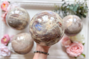 Moonstone & Sunstone Mix Sphere || Large