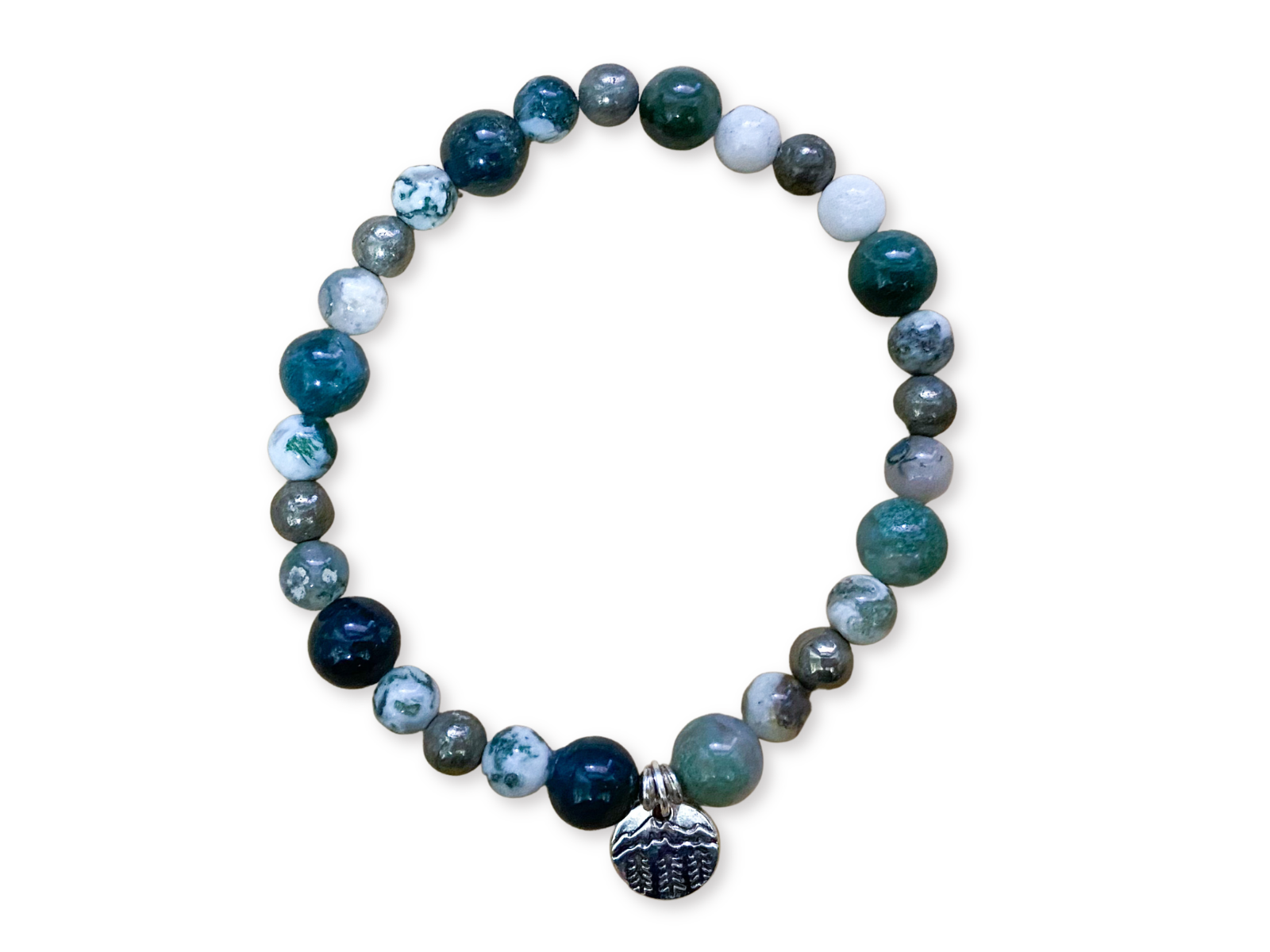 Moss Agate, Tree Agate & Pyrite || Reiki Infused