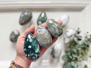 Moss Agate Egg