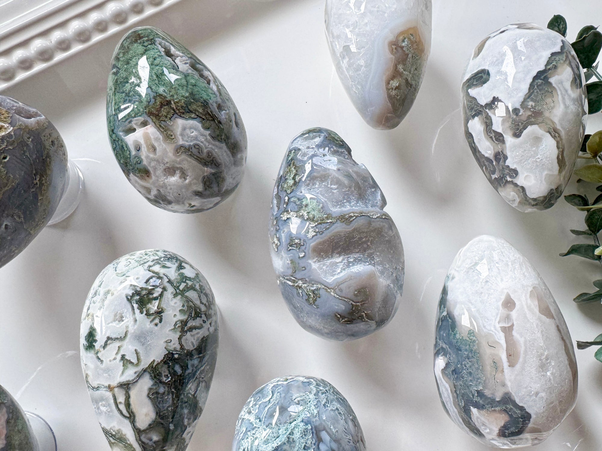 Moss Agate Egg