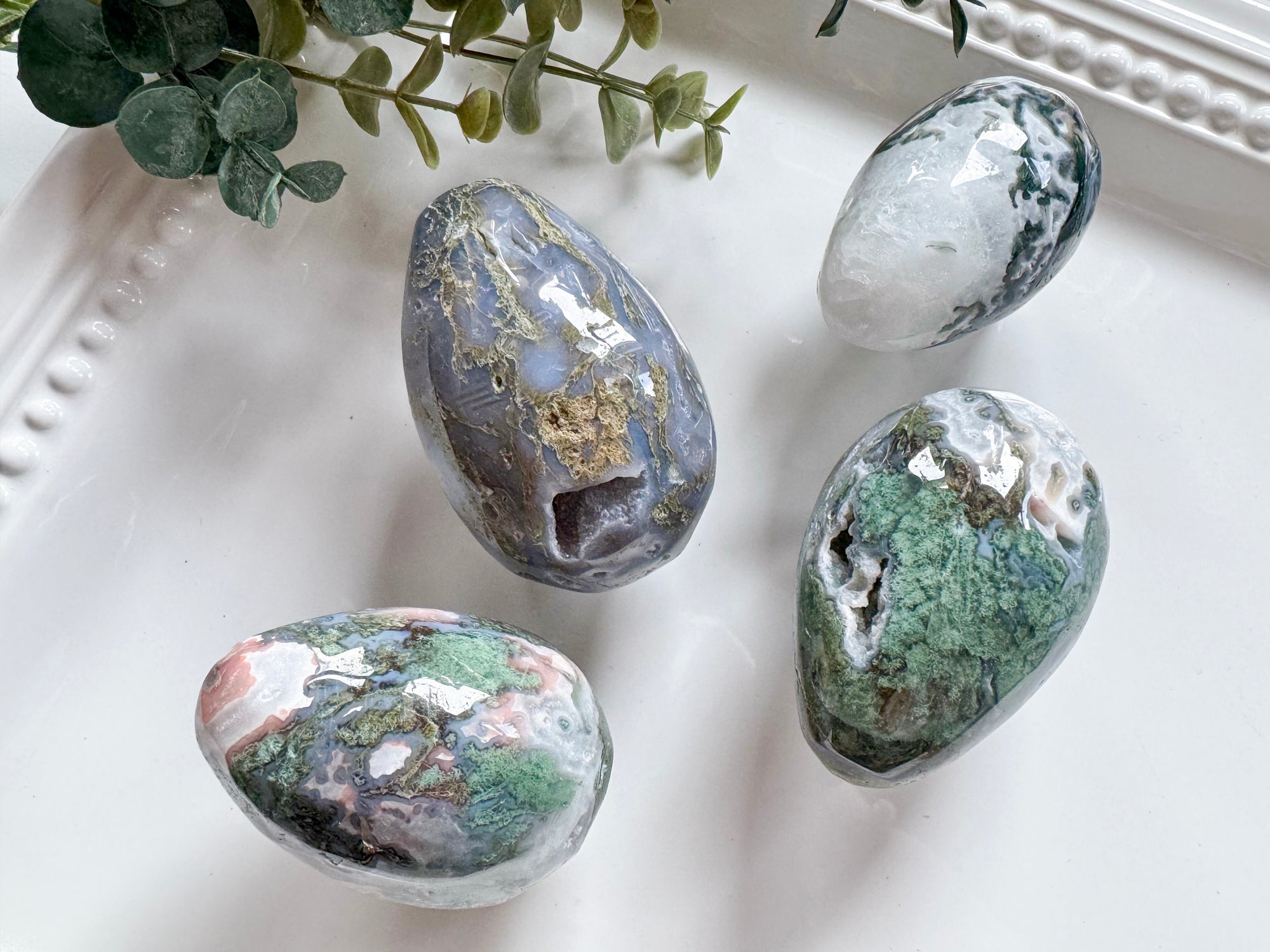 Moss Agate Egg