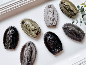 Mother Mary Obsidian Carving