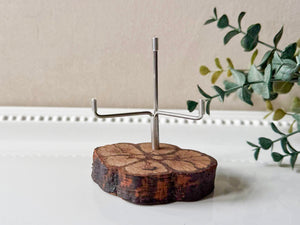 Natural Ayahuasca Wood Slice with Adjustable Slab Holder
