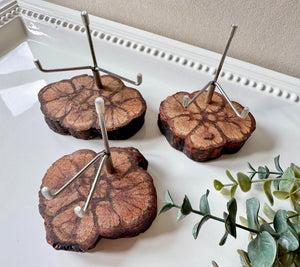 Natural Ayahuasca Wood Slice with Adjustable Slab Holder
