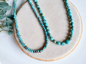 Navajo Sterling Silver Beaded Prince Turquoise Necklace || Handmade
