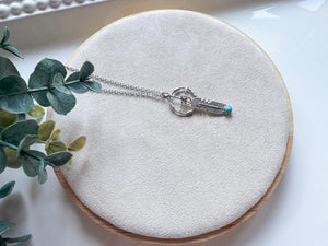 Navajo Feather & Turquoise Sterling Necklace || Handmade