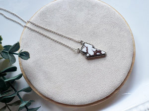 Navajo Wild Horse Stone Lightning Sterling Necklace || Handmade