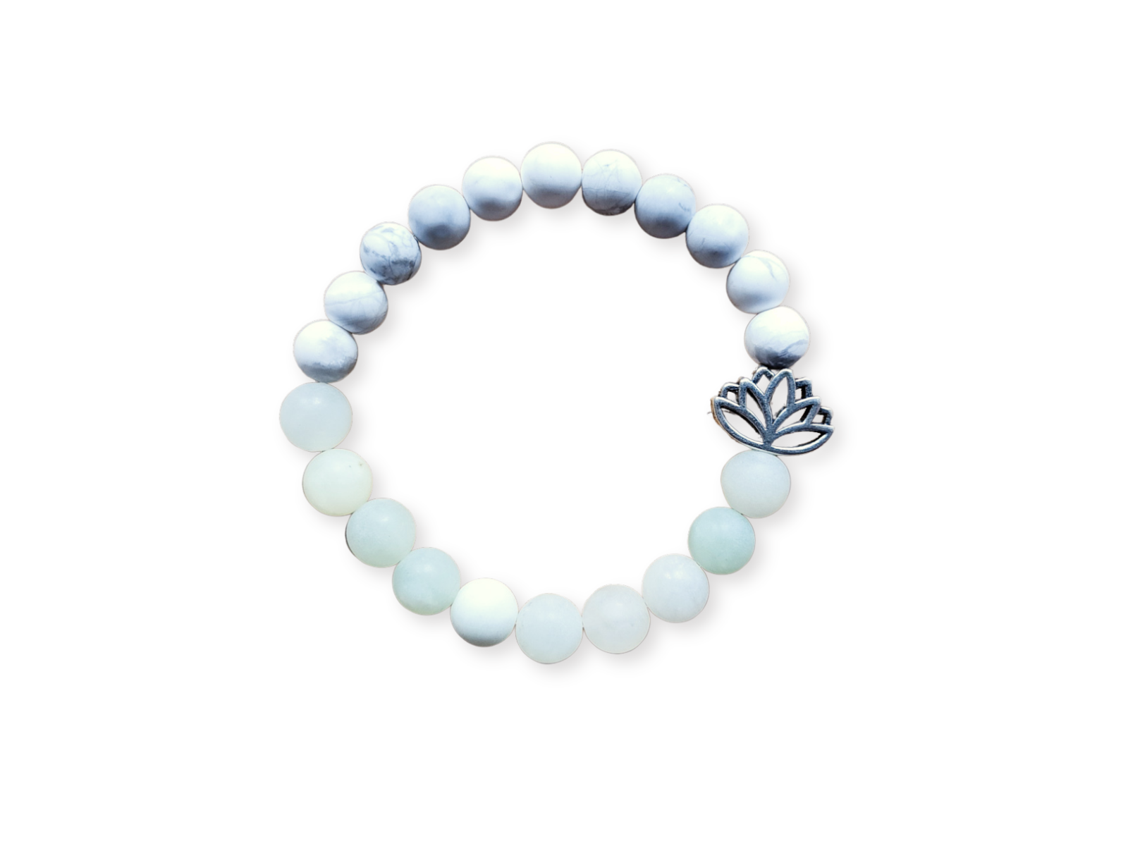 New Jade and Howlite Beaded Bracelet || Reiki Infused