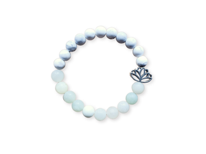 New Jade and Howlite Beaded Bracelet || Reiki Infused