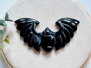 Obsidian Bat Carving