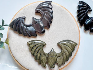 Obsidian Bat Carving