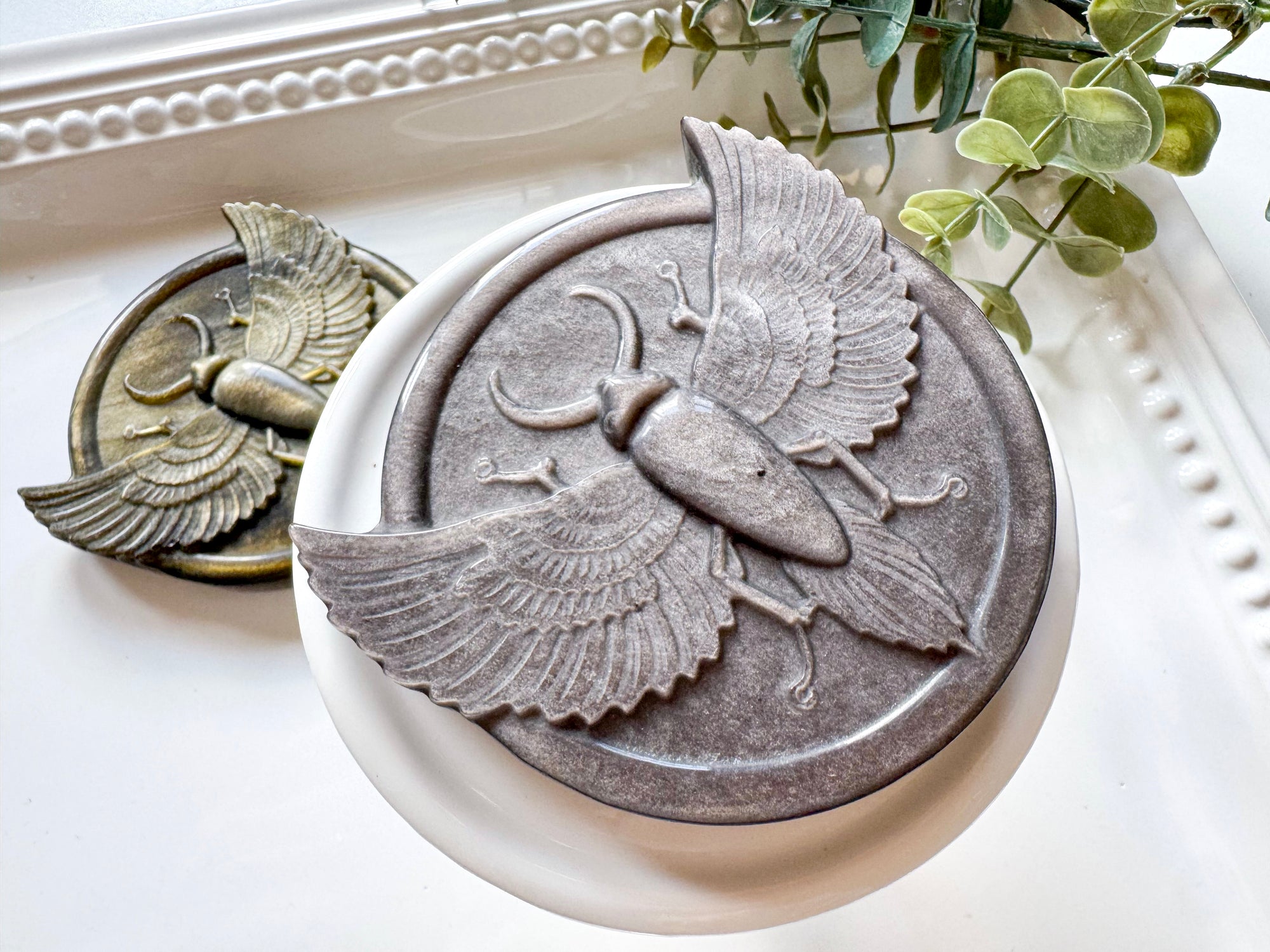 Obsidian Scarab Carving