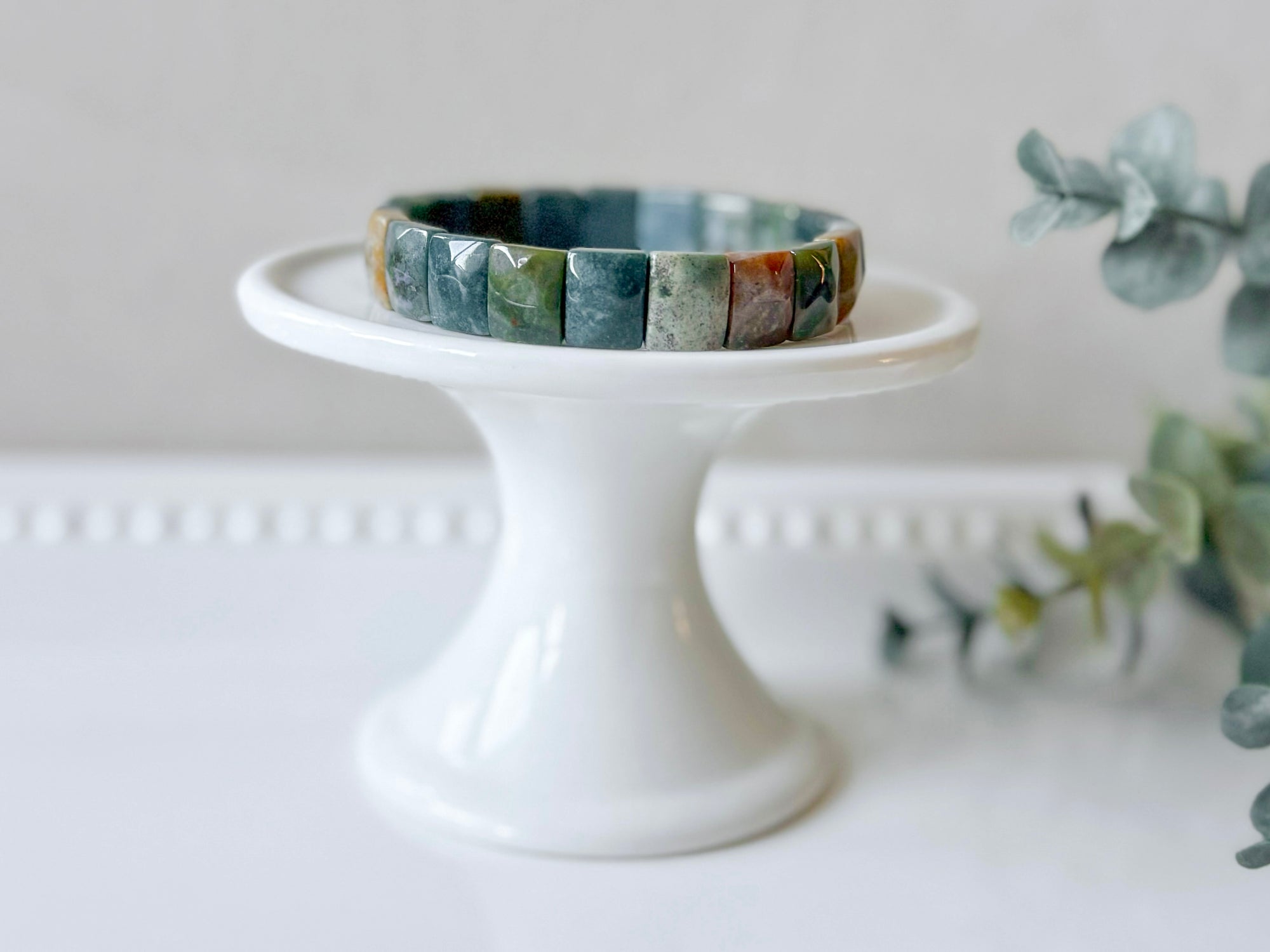 Ocean Jasper Faceted Bangle Bracelet