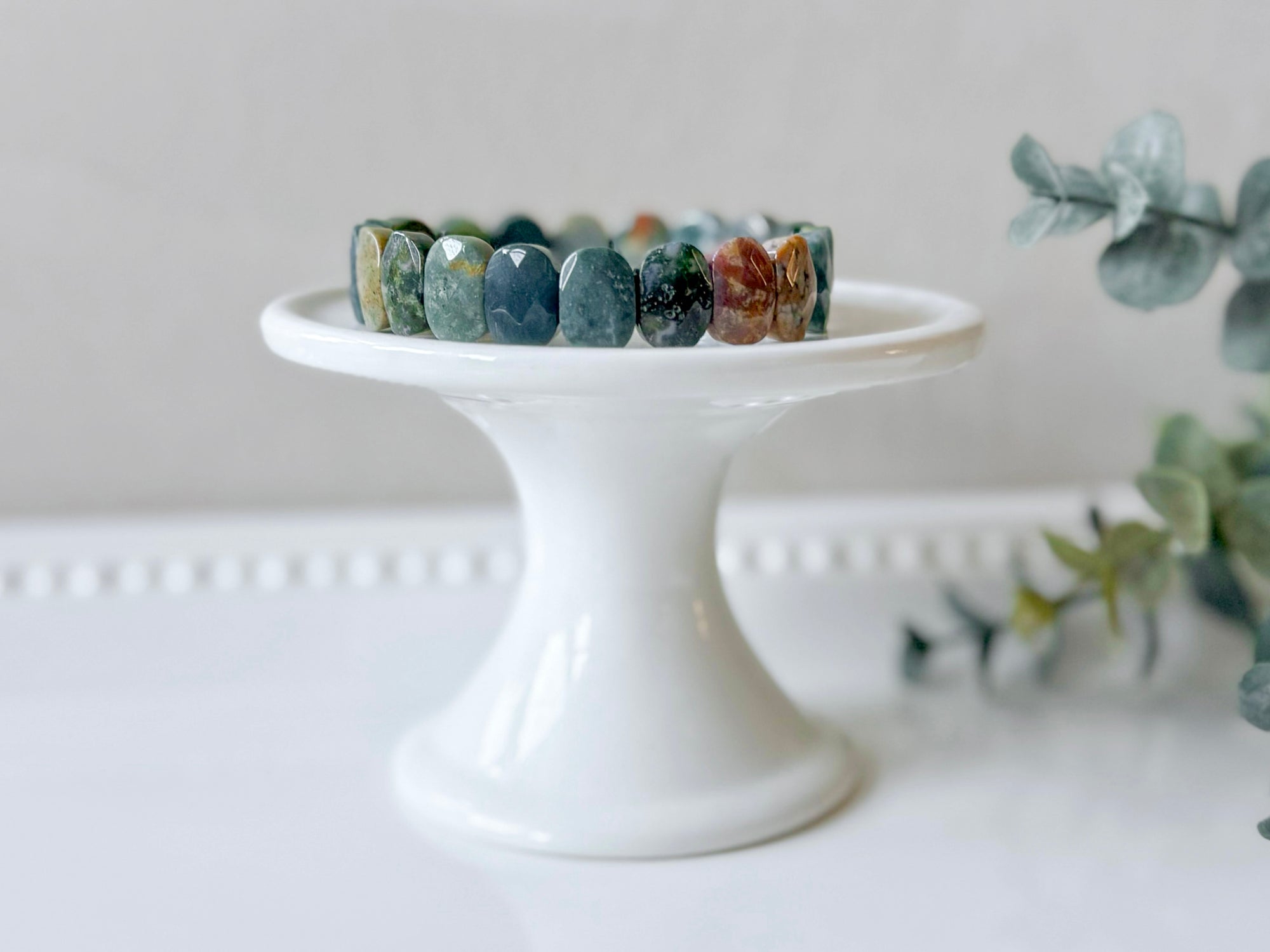 Ocean Jasper Faceted Bangle Bracelet