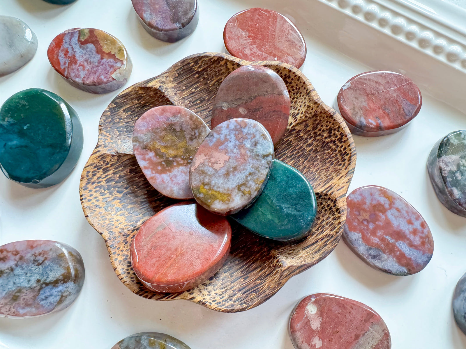 Ocean Jasper Flat Palm Stone
