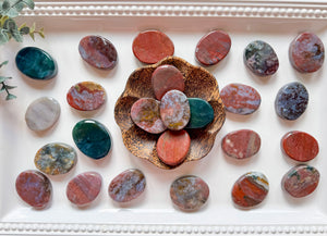 Ocean Jasper Flat Palm Stone
