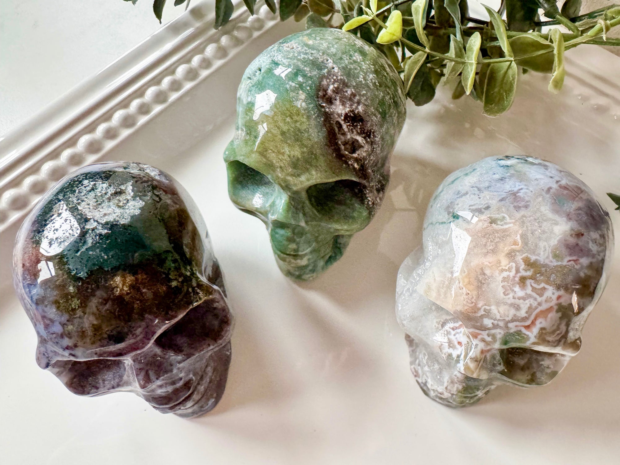 Ocean Jasper Skull