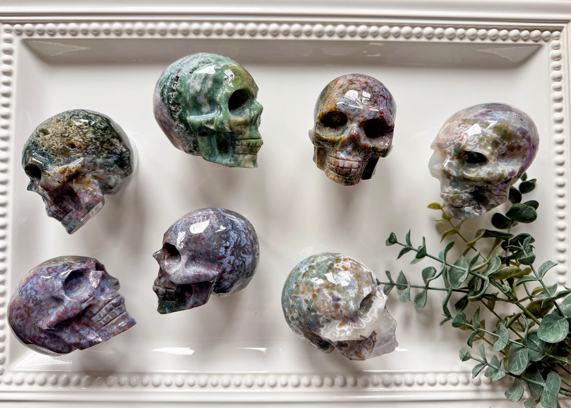 Ocean Jasper Skull