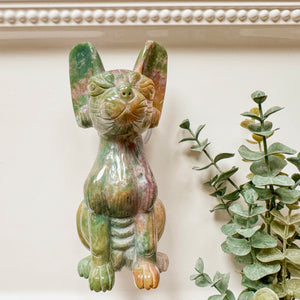 Ocean Jasper Sphynx Cat Carving